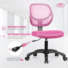 Load image into Gallery viewer, Low-back Computer Task Office Desk Chair with Swivel Casters-Pink