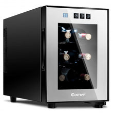 Load image into Gallery viewer, 6 Bottle Freestanding Thermoelectric Wine Cooler Freestanding