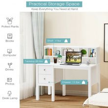 Load image into Gallery viewer, Home Office Workstation Laptop Table with Hutch and Drawers