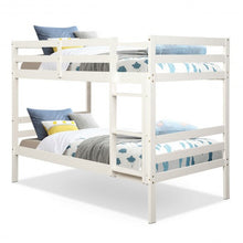 Load image into Gallery viewer, Twin Bunk Bed Children Wooden Bunk Beds Solid Hardwood-White