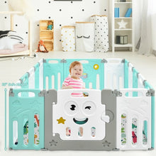 Load image into Gallery viewer, 16-Panel Foldable Baby Playpen Kids Activity Centre-Green