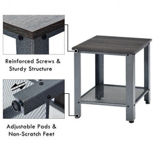 Load image into Gallery viewer, Industrial End Table 2-Tier Side Table-Silver