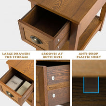 Load image into Gallery viewer, Contemporary Chair Side End Table Compact Table with Drawer Nightstand-Yellow