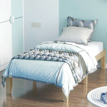 Load image into Gallery viewer, Twin Size 14" Wooden Slats Bed Mattress Frame-Natural