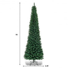Load image into Gallery viewer, PVC Artificial Slim Pencil Christmas Tree-9'