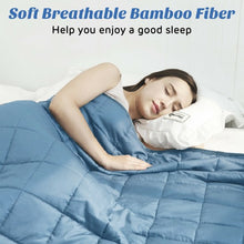 Load image into Gallery viewer, 25 lbs 60" x 80" Heavy Weighted Blanket Natural Bamboo Fabric Soft Breathable