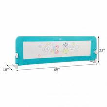 Load image into Gallery viewer, 69" Breathable Baby Toddlers Bed Rail Guard Safety Swing Down-Blue