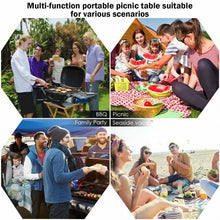 Load image into Gallery viewer, Outdoor Folding Camping Table and Bench Set