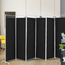 Load image into Gallery viewer, 6-Panel Room Divider Folding Privacy Screen -Black