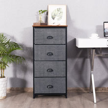 Load image into Gallery viewer, Chest Storage Tower Side Table Display Storage with 4 Drawers-Black