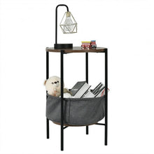 Load image into Gallery viewer, Industrial Round End Side Table Sofa w/ Storage