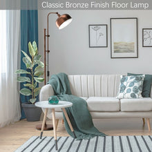 Load image into Gallery viewer, Industrial Floor Standing Pole Lamp with Adjustable Lamp Head