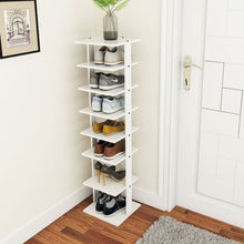 Load image into Gallery viewer, Wooden Shoebox Stand 7 Tiers Shoe Rack Organizer
