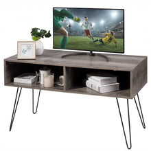 Load image into Gallery viewer, 42" TV Stand Wood Media Console with Metal Hairpin Legs