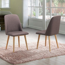 Load image into Gallery viewer, Set of 2 Leisure Accent Armless Upholstered Dining Chairs-Brown