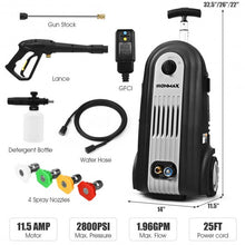 Load image into Gallery viewer, 2800 PSI Electric High Pressure Washer Cleaner 1.96 GPM 2500W
