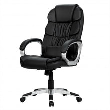 Load image into Gallery viewer, Ergonomic Swivel Office Task Chair with Lumbar Support and High Back -Black