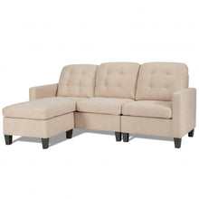 Load image into Gallery viewer, Convertible Sectional L-Shaped Couch with Reversible Chaise-Beige