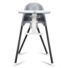 Load image into Gallery viewer, 3 in 1 Convertible Highchair with Detachable Double Trays-Gray
