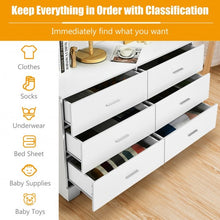 Load image into Gallery viewer, 6-Drawer Freestanding Storage Cabinet with Metal Handles