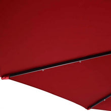 Load image into Gallery viewer, 9FT Patio Solar Umbrella LED Patio Market Steel Tilt W/ Crank Outdoor New-Burgundy