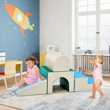 Load image into Gallery viewer, 4-piece Single-Tunnel SoftZone Climb Crawl Activity Play Set Toddler Kid