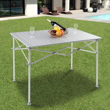 Load image into Gallery viewer, Aluminum Lightweight Folding Picnic Camping Table