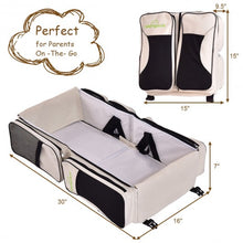 Load image into Gallery viewer, 3 in 1 Portable Infant Bassinet Diaper Bag Beige