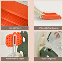 Load image into Gallery viewer, 6 in 1 Toddler Slide and Swing Set with Ball Games-Orange