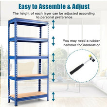 Load image into Gallery viewer, 5-Tier Steel Shelving Unit Storage Shelves Heavy Duty Storage Rack-Blue