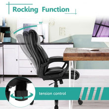 Load image into Gallery viewer, 400 Pounds Big and Tall Adjustable High Back Leather Office Chair Task Chair