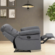 Load image into Gallery viewer, Manual Reclining Single Sofa with Footrest-Gray