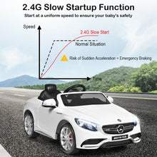 Load image into Gallery viewer, 12 V Mercedes-Benz S63 Licensed Kids Ride On Car-White