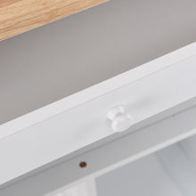 Load image into Gallery viewer, Modern Rolling Storage Kitchen Cart with Drawer-White