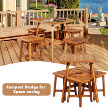 Load image into Gallery viewer, 5PCS Acacia Patio Dining Set