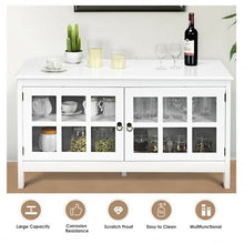 Load image into Gallery viewer, 50" TV Stand Modern Wood Storage Console with 2 Doors-White