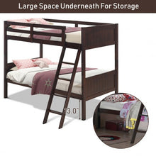 Load image into Gallery viewer, Wooden Bunk Beds Convertable 2 Individual Beds-Brown