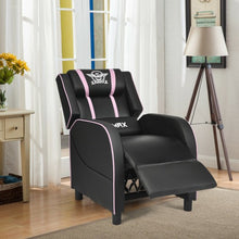 Load image into Gallery viewer, Massage Racing Gaming Single Recliner Chair-Pink