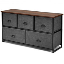 Load image into Gallery viewer, Wood Dresser Storage Unit Side Table Display Organizer-Black