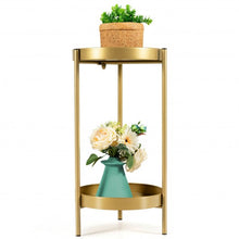 Load image into Gallery viewer, 2 Tier Mid Century Modern Metal Plant Stand-Golden