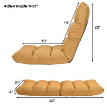Load image into Gallery viewer, 14-Position Adjustable Folding Lazy Gaming Sofa-Yellow