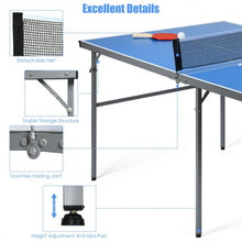 Load image into Gallery viewer, 6�x3� Portable Tennis Ping Pong Folding Table