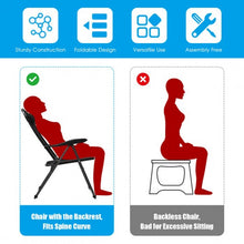 Load image into Gallery viewer, 2 PCS Patio Adjustable Folding Recliner Chairs-Black