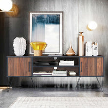 Load image into Gallery viewer, 60" TV Stand Media Center Storage Cabinet with Metal Leg