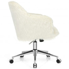 Load image into Gallery viewer, Modern Fluffy Faux Fur Vanity Office Chair for Teens Girls-Beige
