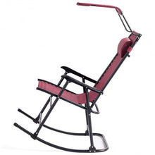 Load image into Gallery viewer, Zero Gravity Folding Rocking Chair Rocker Porch-Wine