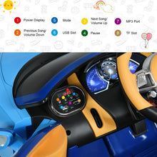 Load image into Gallery viewer, 12V Licensed Bugatti Chiron Kids Ride on Car with Storage Box and MP3-Blue