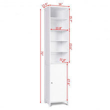 Load image into Gallery viewer, 72" H Bathroom Free Standing Floor Storage Shelving Cabinet