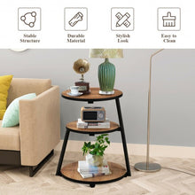 Load image into Gallery viewer, Round 3-Tier Sofa Side Table