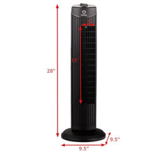 Load image into Gallery viewer, Fantask 35W 28" Quiet Bladeless Oscillating Tower Fan-Black